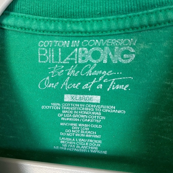 Y2K Billabong Green Short Sleeve Tee - Picture 2 of 5